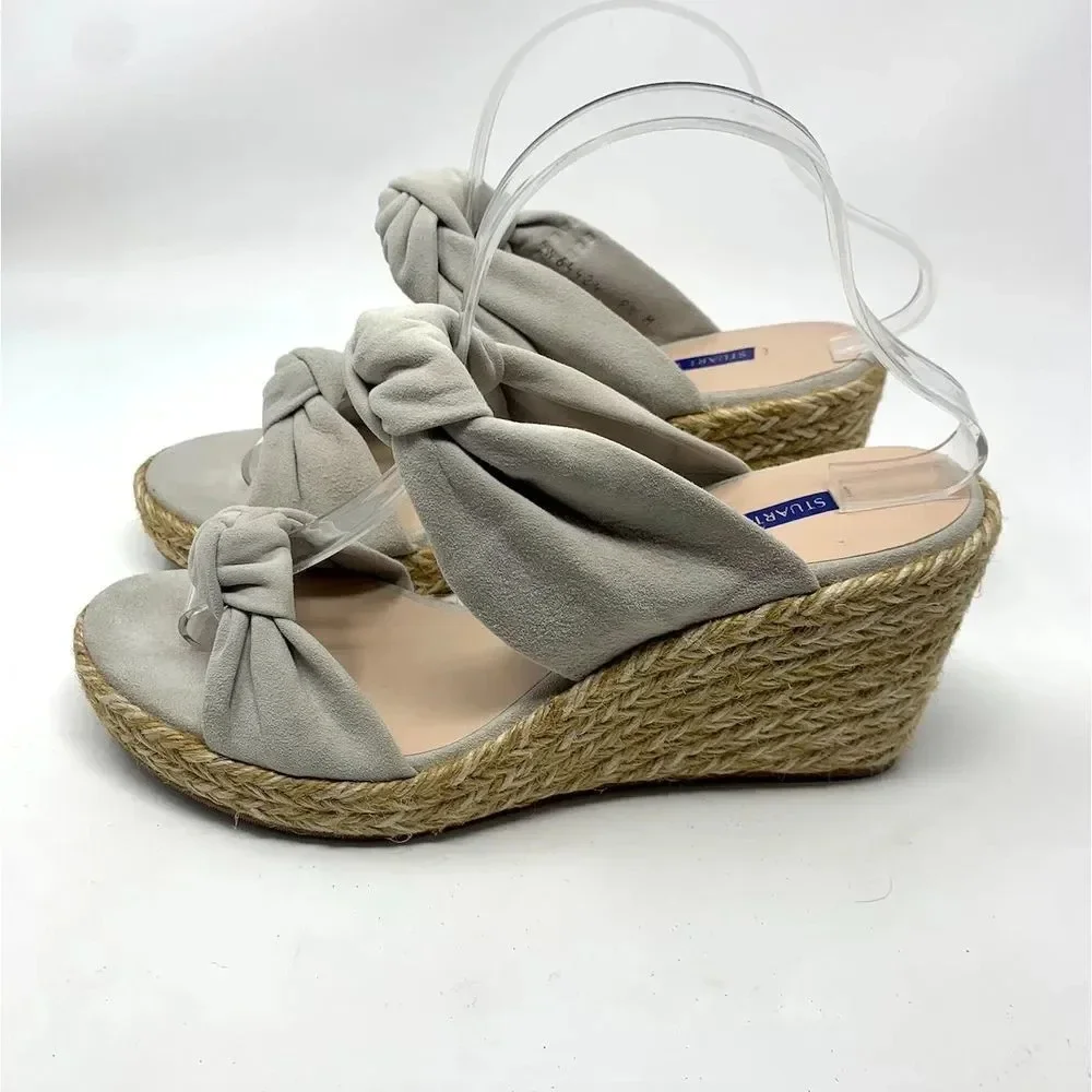 Stuart Weitzman Sarina‎ Espadrille Wedge Sandals - Picture 9 of 12